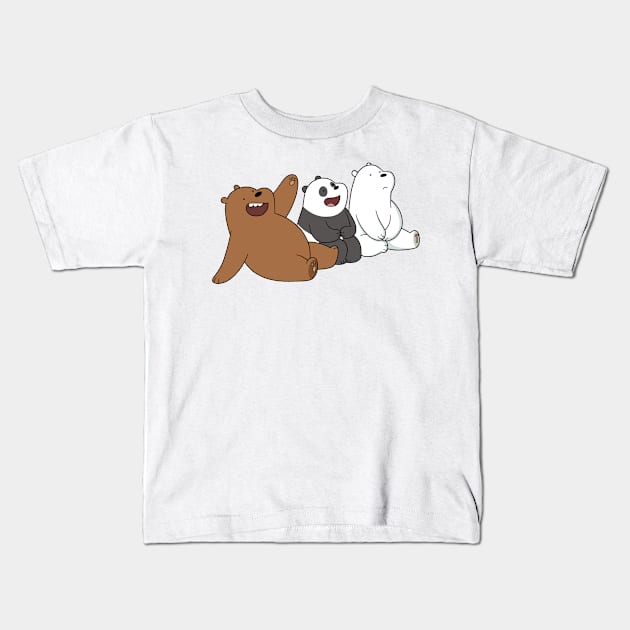 We Bare Bears Kids T-Shirt by positive_negativeart